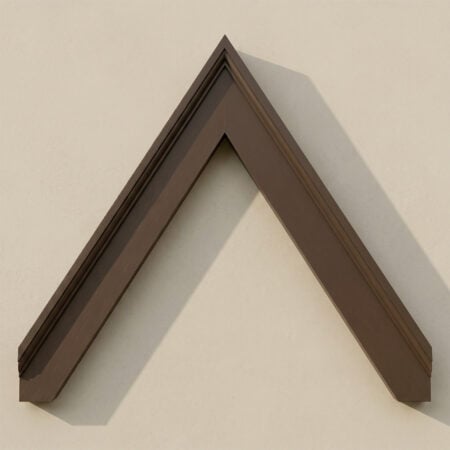 Accoya wood painted bargeboard with detailed moulding for roofline decoration.