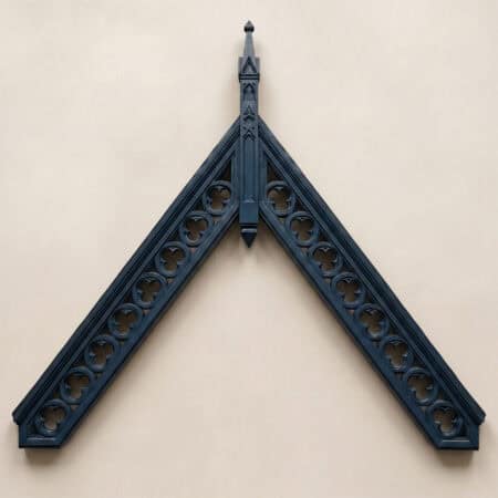 Accoya wood bargeboards with decorative Gothic-style cutouts, painted finish, suitable for tradition.